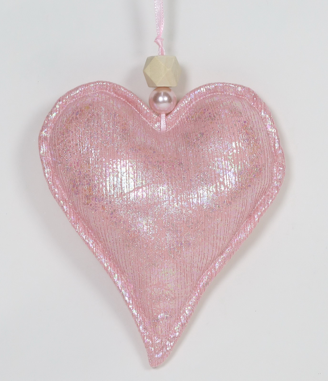 Сердце подвесное Розовое 11.5*13 см