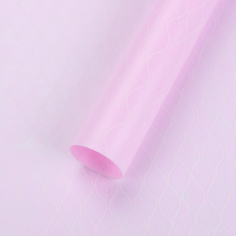 Ламинированный фетр 60сm*5m геометрия белый на розовом 164