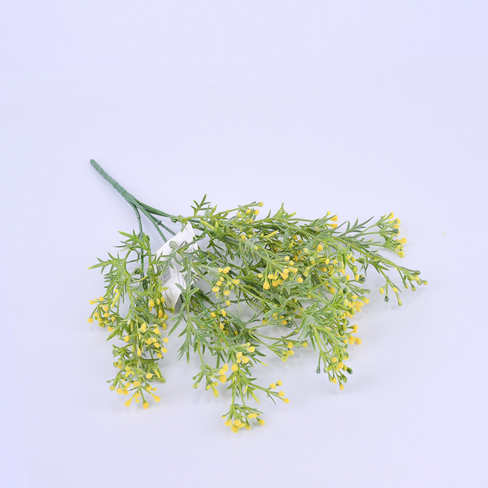 Искусственные цветы Клематис желтый 35см (ветка)