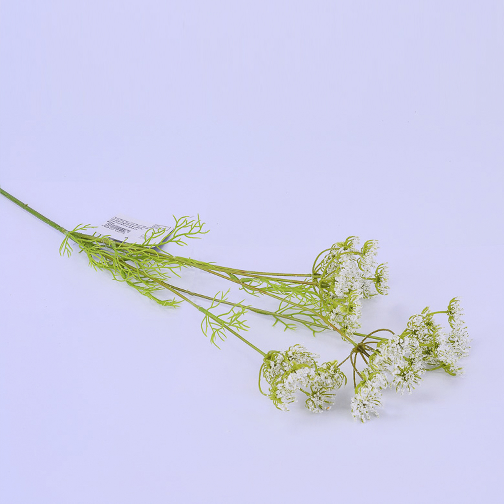 Искусственные цветы Пимпинелла Белая 82см (ветка) ТМ288