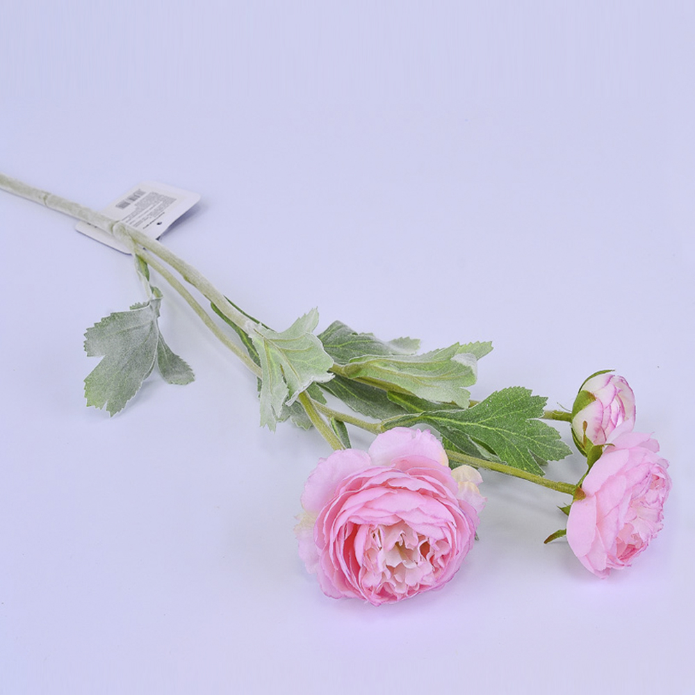 Искусственные цветы Ранункулюс Розовый 50см (ветка)