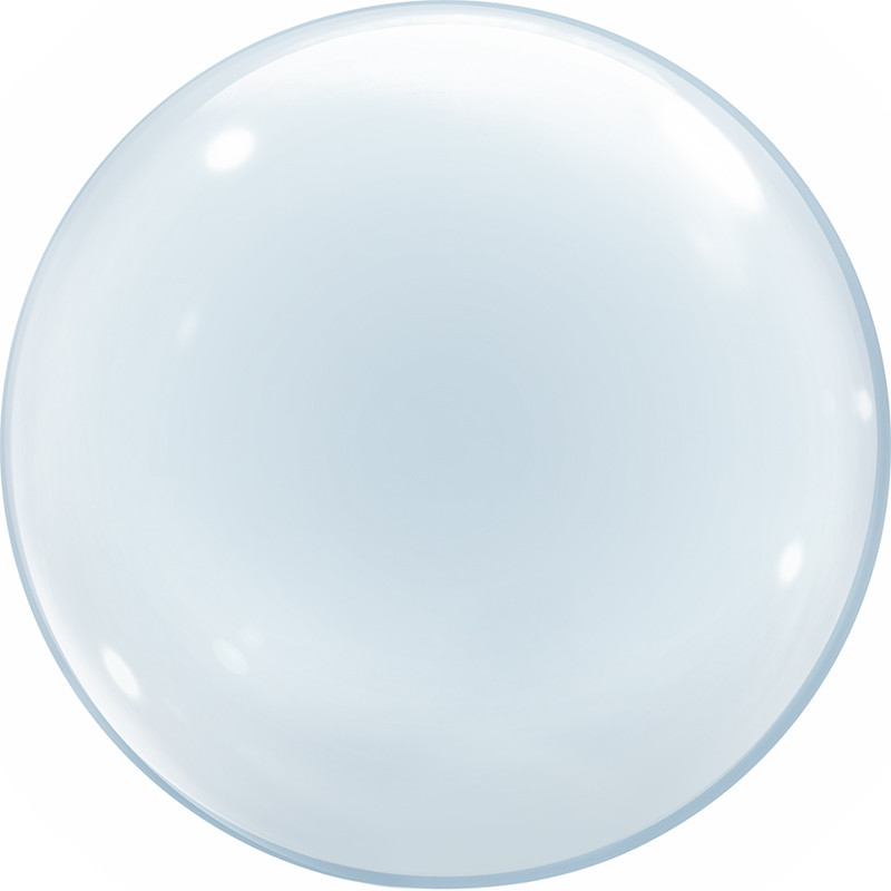 Шар Сфера 3D (24''/61 см) Голубой бабл FALALI