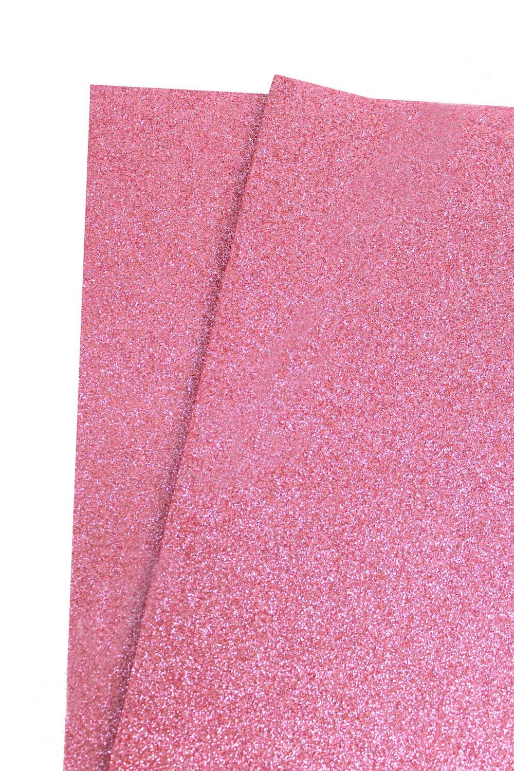 Фоамиран глиттерный Розовый самоклеющийся (10 листов) SF-1957 №005