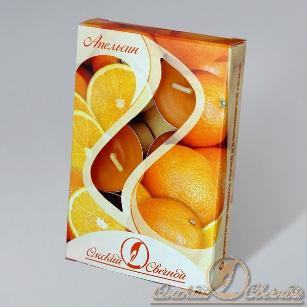 Свеча чайная ароматизированная Апельсин 6 шт/уп 12 гр