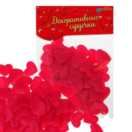 Сердечки декоративные Красные 2см 100 шт
