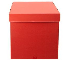 Коробка д/надутых шар 60х60х60см Красная ЕУТ
