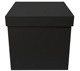Коробка д/надутых шар 60х60х60см Чёрная ЕУТ