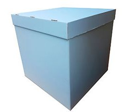 Коробка для воздушных шаров Голубая 70*70*70 см