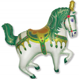 Нарядная лошадь (зеленая) Фигура