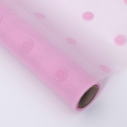 Сетка тюль, рулон 50см*5ярд, цвет розовый