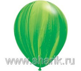 Шар (11/28 см) Супер Агат Green 25шт QUALATEX