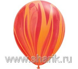 Шар (11/28 см) Супер Агат Red Orange 25шт QUALATEX