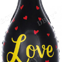 Фигура Бутылка шампанского Love Черный Falali