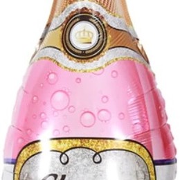Фигура Бутылка Шампанское Золотая корона Розовый 1 шт