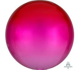 Шар Сфера 3D (16/41 см) Омбре Красно-розовый ANAGRAM