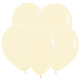 Шар (12/30 см) Пастель Матовый Нежно-желтый / Yellow / 100 шт SEMPERTEX