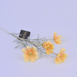 Искусственные цветы Космея Желтая 60см (ветка)