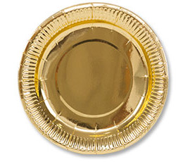 Тарелки (17 см) фольгирован золотая 6шт