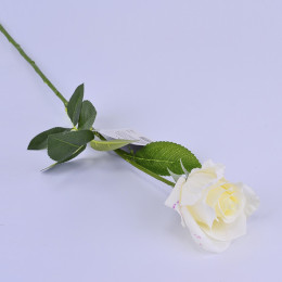 Искусственные цветы Роза Белая 65см