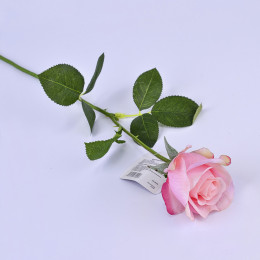 Искусственные цветы Роза Розовая 65см