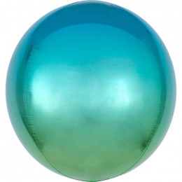 Шар Сфера 3D (22/56 см) Радужный Зелено Голубой FALALI