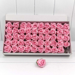 Декоративный цветок-мыло Роза Розовый 5.5*4 50шт