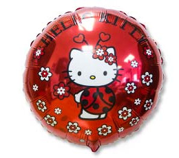 Шар (18/46 см) Круг Hello Kitty божья коровка FLEXMETAL