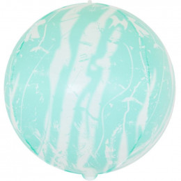 Шар Сфера 3D (24''/61 см) Мрамор Бирюзовый FALALI