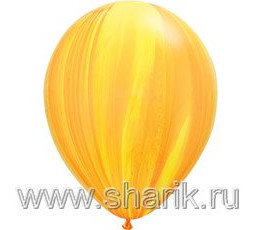 Шар (11/28 см) Супер Агат Yellow Orange 25шт QUALATEX
