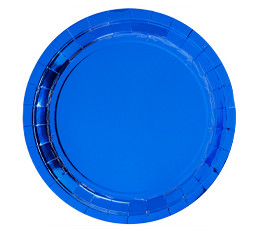 Тарелки (9/23 см) фольгированная Синяя 6шт