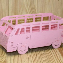 Подарочная упаковка Автобус (25*11*10.5) МДФ окрашен Розовый