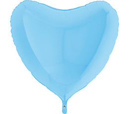 Шар (36/91 см) Сердце Голубой Пастель GRABO