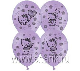 Шар (14/36 см) Шелкография Пастель Hello Kitty 25 шт BELBAL