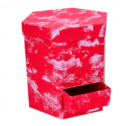 Подарочная коробка Многоугольник 25x22x25cm Красная тм12