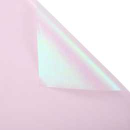 Пленка голограмма "Хамелион", 60см*60см, 20 листов, цвет розовый