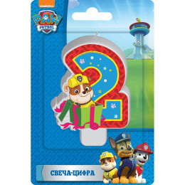 Свеча цифра №2 .8см Paw Patrol