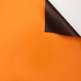 Пленка матовая двусторонняя, 58см*58 см, 20 листов, оранжевый/коричневый