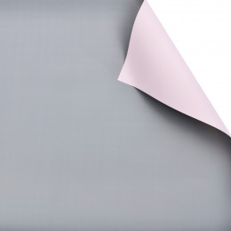 Пленка матовая двусторонняя, 58см*58 см, 20 листов, розовый/серый